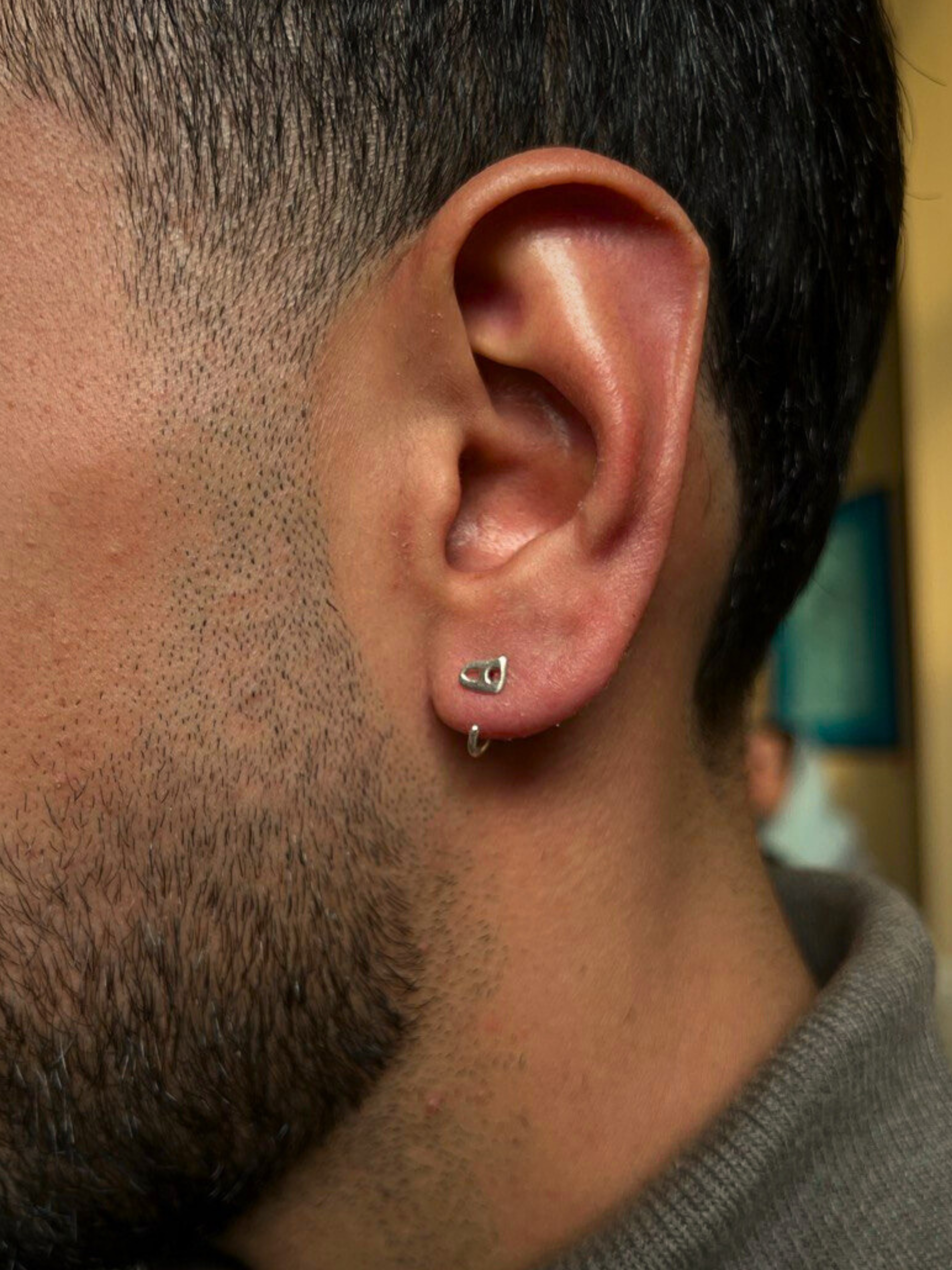 Heh Ear Piercing Unisex- Silver